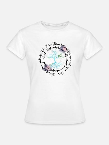 Hippie-Baum - Frauen T-Shirt - Weiß