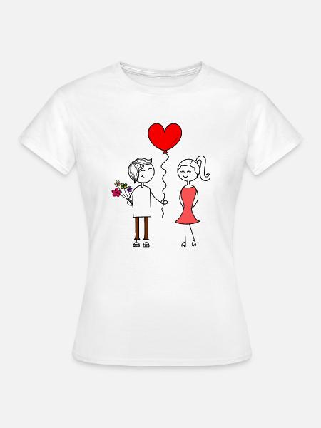Valentinstag Schatz - Frauen T-Shirt - Weiß