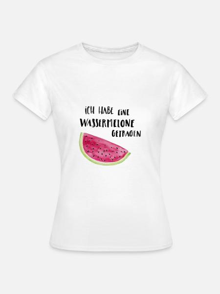 Ich habe eine Wassermelone getragen Dunkel - Frauen T-Shirt - Weiß