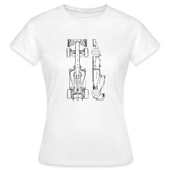 Voiture de course - T-shirt Femme - blanc - Devant - AI Model Female 172 dark (172cm)
