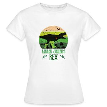 Mama Saurus Rex | Dino Mama | Geschenk für Mütter - Frauen T-Shirt - Weiß - Vorne - AI Model Female 172 dark (172cm)