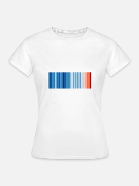 Warming Stripes illustrating the global warming - Frauen T-Shirt - Weiß