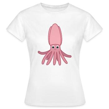 Tintenfisch - Frauen T-Shirt - Weiß - Vorne - AI Model Female 172 dark (172cm)