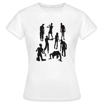 ZOMBIE - Frauen T-Shirt - Weiß - Vorne - AI Model Female 172 dark (172cm)