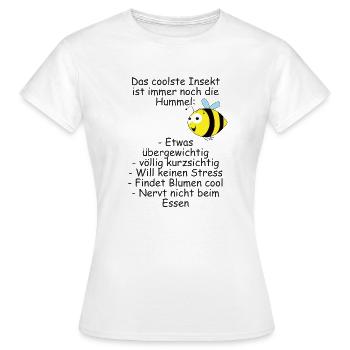 Hummeln sind cool - Frauen T-Shirt - Weiß - Vorne - AI Model Female 172 dark (172cm)