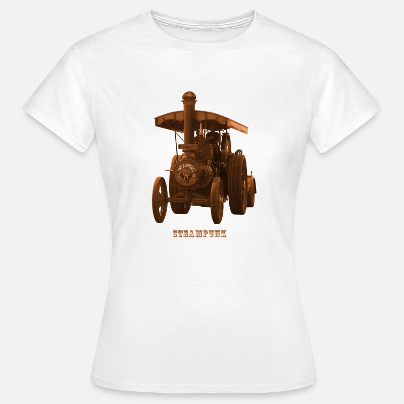 Tractor Tractor Steampunk Steam Engine Retro - Women's T-Shirt - white