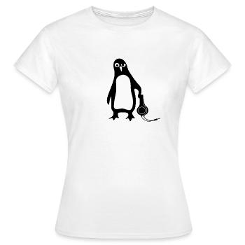 Penguin Linux - T-shirt Femme - blanc - Devant - AI Model Female 172 dark (172cm)