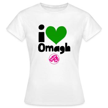Omagh Tyrone Irlande du Nord - T-shirt Femme - blanc - Devant - AI Model Female 172 dark (172cm)