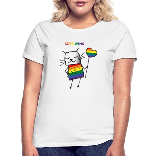 Love Wins - Pride Cat - Frauen T-Shirt