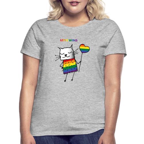 Love Wins - Pride Cat - Frauen T-Shirt