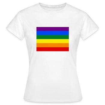 Drapeau arc-en-ciel - T-shirt Femme - blanc - Devant - AI Model Female 172 dark (172cm)