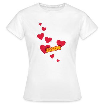 Ich liebe Jason - Frauen T-Shirt - Weiß - Vorne - AI Model Female 172 dark (172cm)