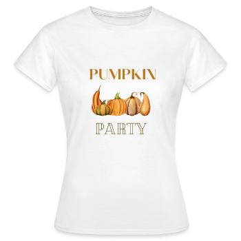 Kürbis, Kürbisse, Pumpkin Party, Geschenkidee - Frauen T-Shirt - Weiß - Vorne - AI Model Female 172 dark (172cm)