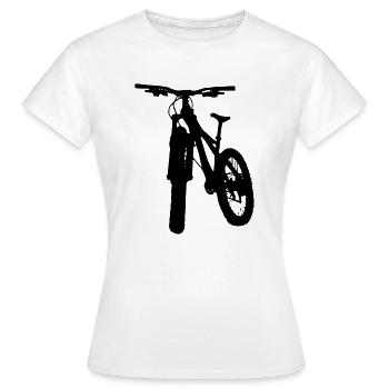 Fahrrad Vektor Mountainbike - Frauen T-Shirt - Weiß - Vorne - AI Model Female 172 dark (172cm)