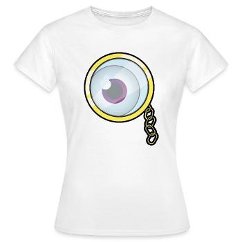 Monokel Auge - Frauen T-Shirt - Weiß - Vorne - AI Model Female 172 dark (172cm)