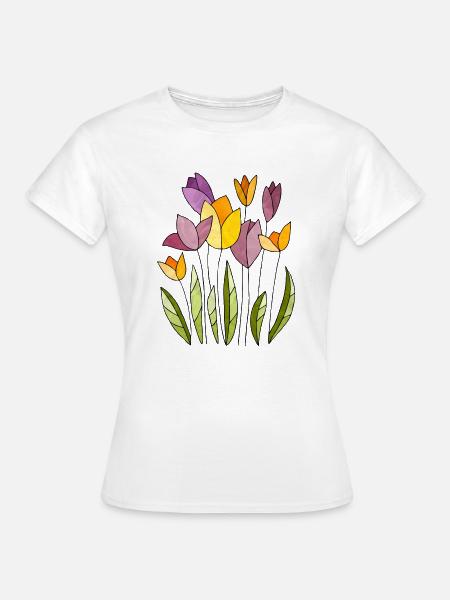 Blumen - Frauen T-Shirt - Weiß