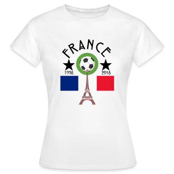 France coupe du monde - T-shirt Femme - blanc - Devant - AI Model Female 172 dark (172cm)