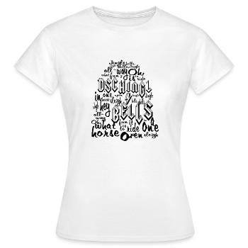 Dschingl Bells - Frauen T-Shirt - Weiß - Vorne - AI Model Female 172 dark (172cm)