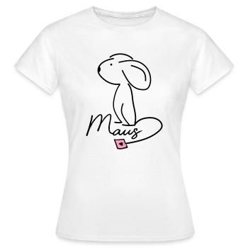 Maus - Mein Schatz. mein Mausi - Frauen T-Shirt - Weiß - Vorne - AI Model Female 172 dark (172cm)