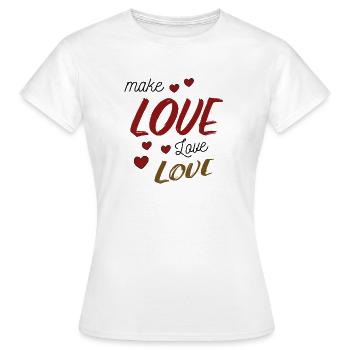 Faire l’amour - Liebe - T-shirt Femme - blanc - Devant - AI Model Female 172 dark (172cm)