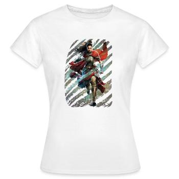 Gardien Céleste : Nebula Warrior Lady with Armor - T-shirt Femme - blanc - Devant - AI Model Female 172 dark (172cm)