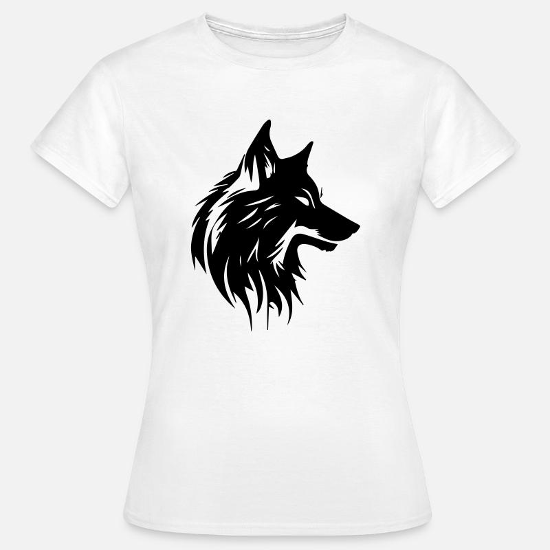 Wolf - Frauen T-Shirt - Weiß