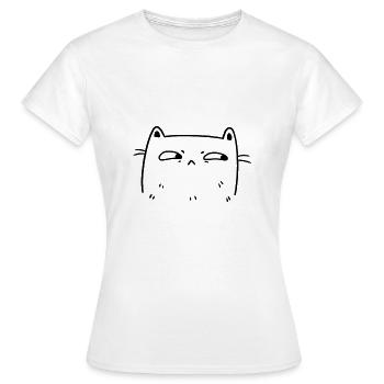 Ce chat vous juge totalement T-shirt - T-shirt Femme - blanc - Devant - AI Model Female 172 dark (172cm)