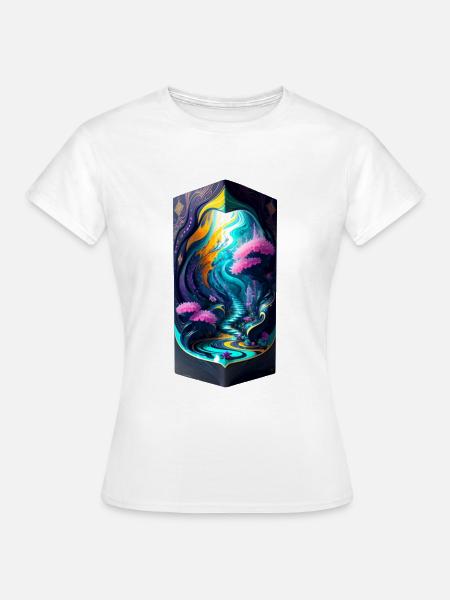 Treppe zur Fantasie - Frauen T-Shirt - Weiß