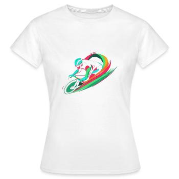 Cycliste sur route Cyclisme Cycliste de course - T-shirt Femme - blanc - Devant - AI Model Female 172 dark (172cm)