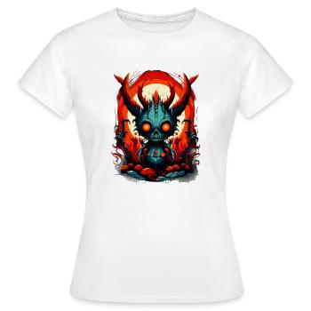 Monstres effrayants d’Halloween - T-shirt Femme - blanc - Devant - AI Model Female 172 dark (172cm)
