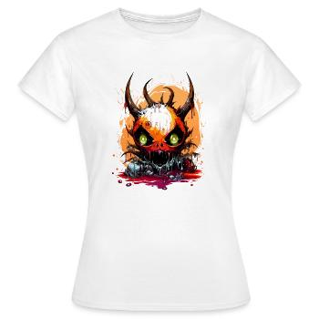 Monstres effrayants d’Halloween - T-shirt Femme - blanc - Devant - AI Model Female 172 dark (172cm)