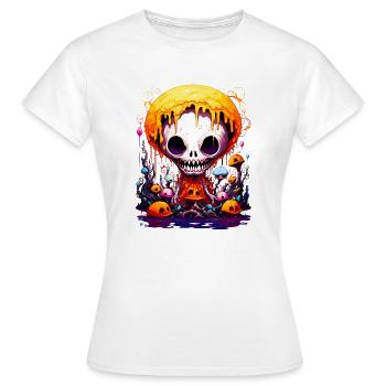 Monstres effrayants d’Halloween - T-shirt Femme - blanc - Devant - AI Model Female 172 dark (172cm)