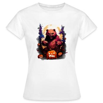 Monstres effrayants d’Halloween - T-shirt Femme - blanc - Devant - AI Model Female 172 dark (172cm)