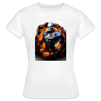 Monstres effrayants d’Halloween - T-shirt Femme - blanc - Devant - AI Model Female 172 dark (172cm)