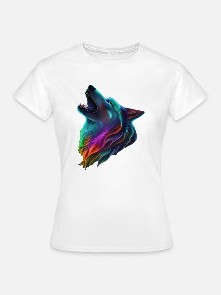 Wolf - Frauen T-Shirt - Weiß