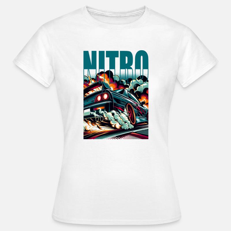 NITRO Drift Car - Women's T-Shirt - white