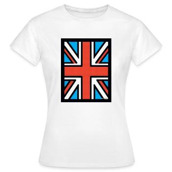L’Union Jack - T-shirt Femme - blanc - Devant - AI Model Female 172 dark (172cm)