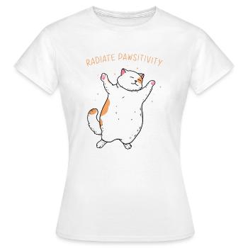Radiate Pawsitivity - Women's T-Shirt - white - Front - AI Model Female 172 dark (172cm)