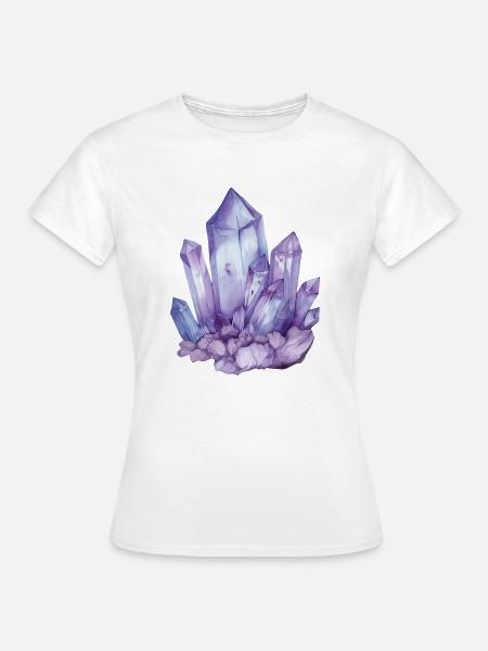 Lila Kristall Gruppe - Frauen T-Shirt - Weiß
