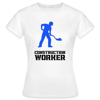 Ouvrier du bâtiment Ouvrier de chantier - T-shirt Femme - blanc - Devant - AI Model Female 172 dark (172cm)
