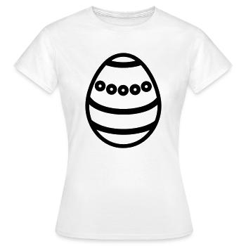 Oeuf de Pâques - T-shirt Femme - blanc - Devant - AI Model Female 172 dark (172cm)