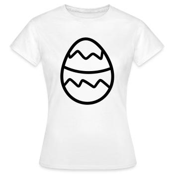 Ei - Frauen T-Shirt - Weiß - Vorne - AI Model Female 172 dark (172cm)