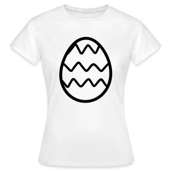 Ei - Frauen T-Shirt - Weiß - Vorne - AI Model Female 172 dark (172cm)