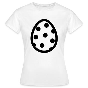 Ei - Frauen T-Shirt - Weiß - Vorne - AI Model Female 172 dark (172cm)
