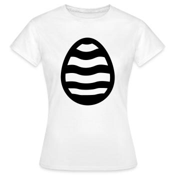 Ei - Frauen T-Shirt - Weiß - Vorne - AI Model Female 172 dark (172cm)
