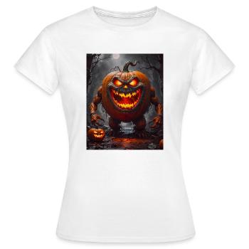 Gemüse Apocalypse Monster Riesenkürbis - Frauen T-Shirt - Weiß - Vorne - AI Model Female 172 dark (172cm)