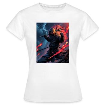 Ninja - T-shirt Femme - blanc - Devant - AI Model Female 172 dark (172cm)