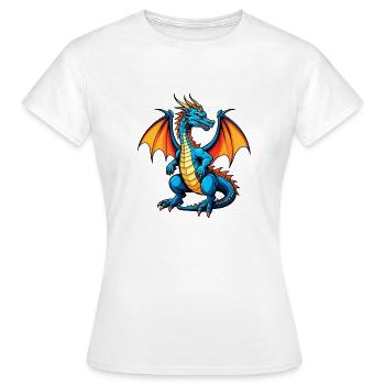 Blauer Dragon - Frauen T-Shirt - Weiß - Vorne - AI Model Female 172 dark (172cm)