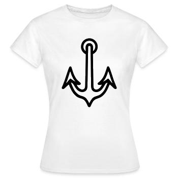 Ancre - T-shirt Femme - blanc - Devant - AI Model Female 172 dark (172cm)