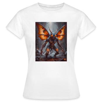 Mutant Monster halb Mensch halb Insekt Horror Motte - Frauen T-Shirt - Weiß - Vorne - AI Model Female 172 dark (172cm)